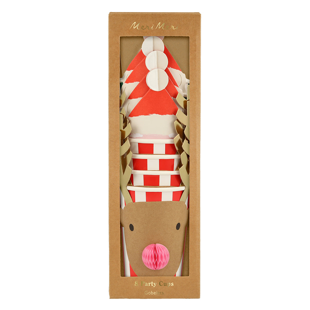 Meri Meri pappersmuggar, Christmas honeycomb – 8 st