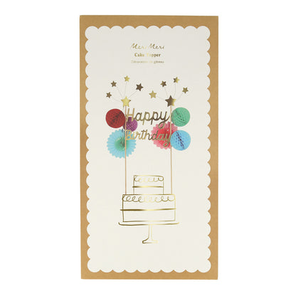 Meri Meri tårtdekoration, Happy Birthday