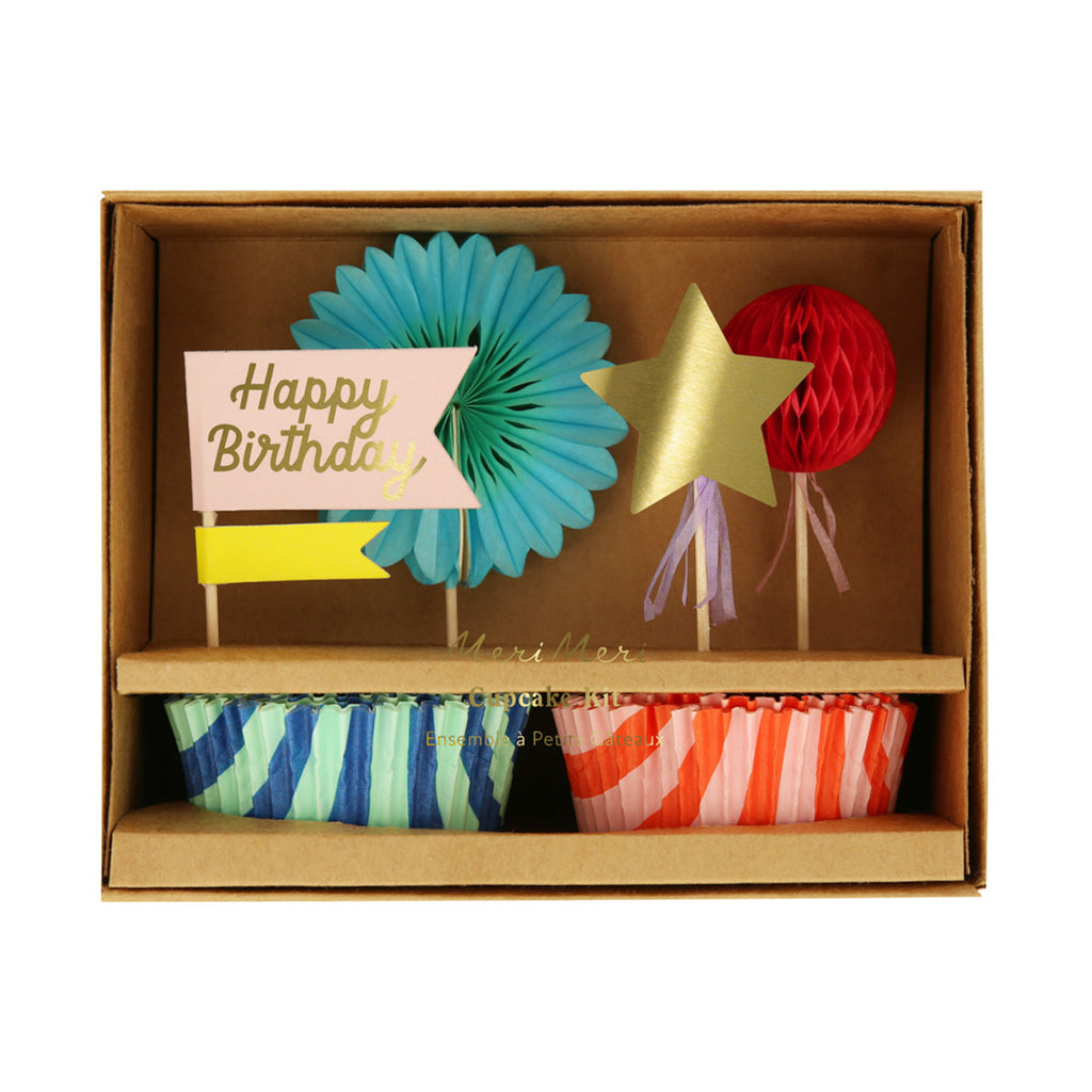 Meri Meri cupcake-set, Stripe party