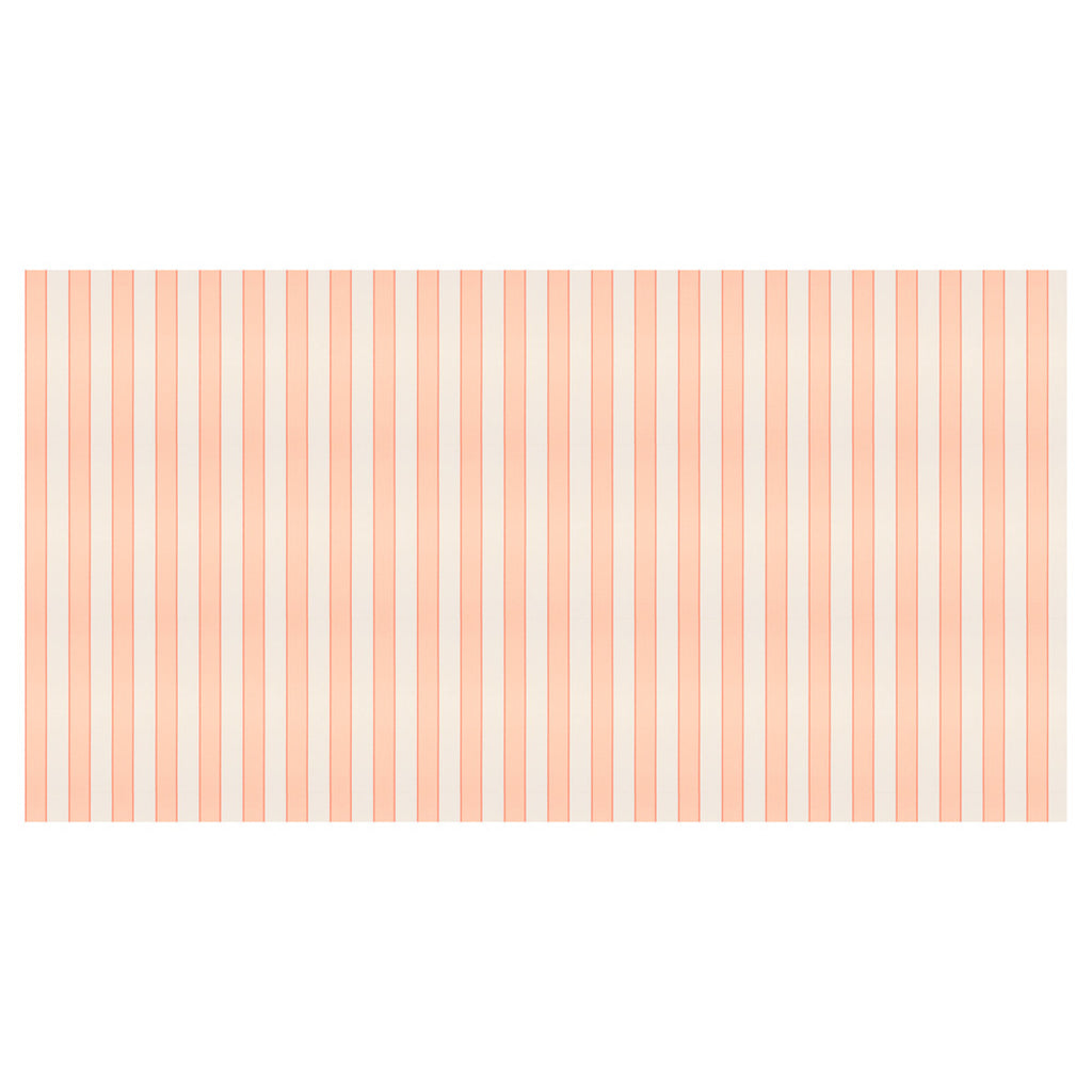 Meri Meri pappersduk, Peach stripe - 259 x 137 cm