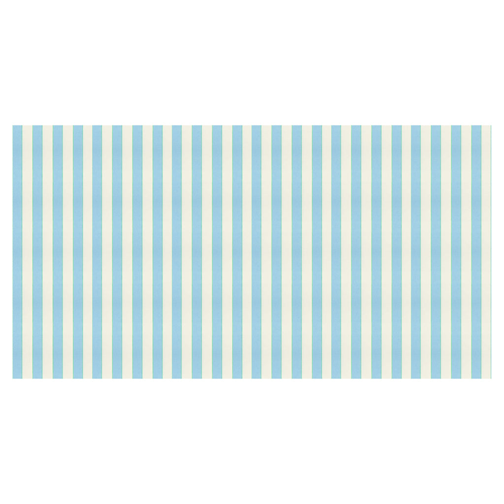 Meri Meri pappersduk, Pale blue stripe - 259 x 137 cm