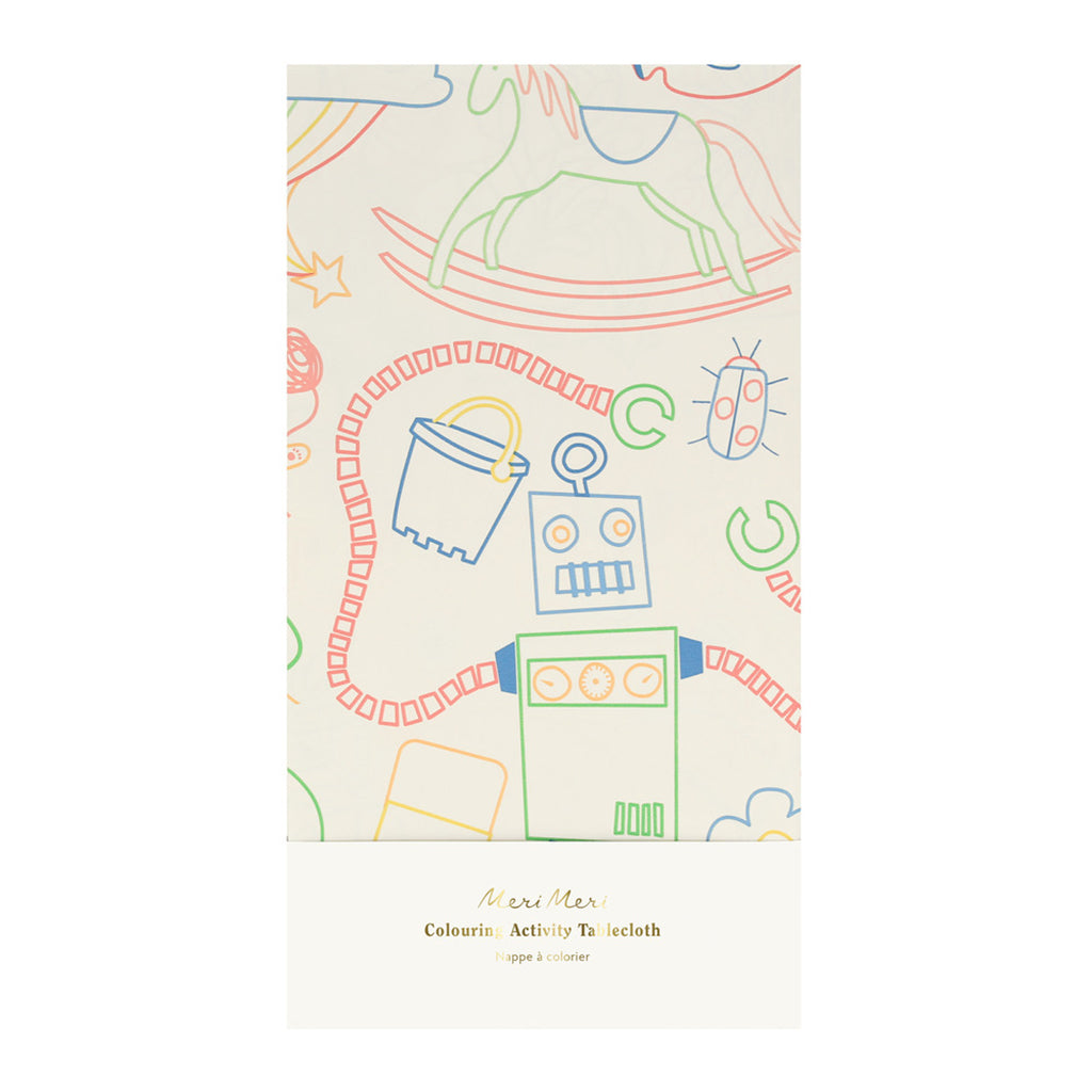 Meri Meri pappersduk, Färgläggningsaktivitet, måla på duk - 238 x 127 cm