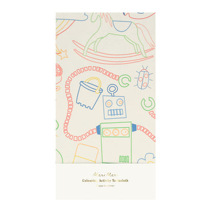 Meri Meri pappersduk, Färgläggningsaktivitet, måla på duk - 238 x 127 cm