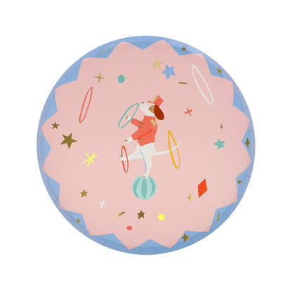 Meri Meri papptallrikar, Str. S, Cirkus - 8 st.