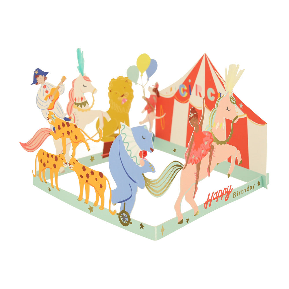 Meri Meri födelsedagskort, Cirkus