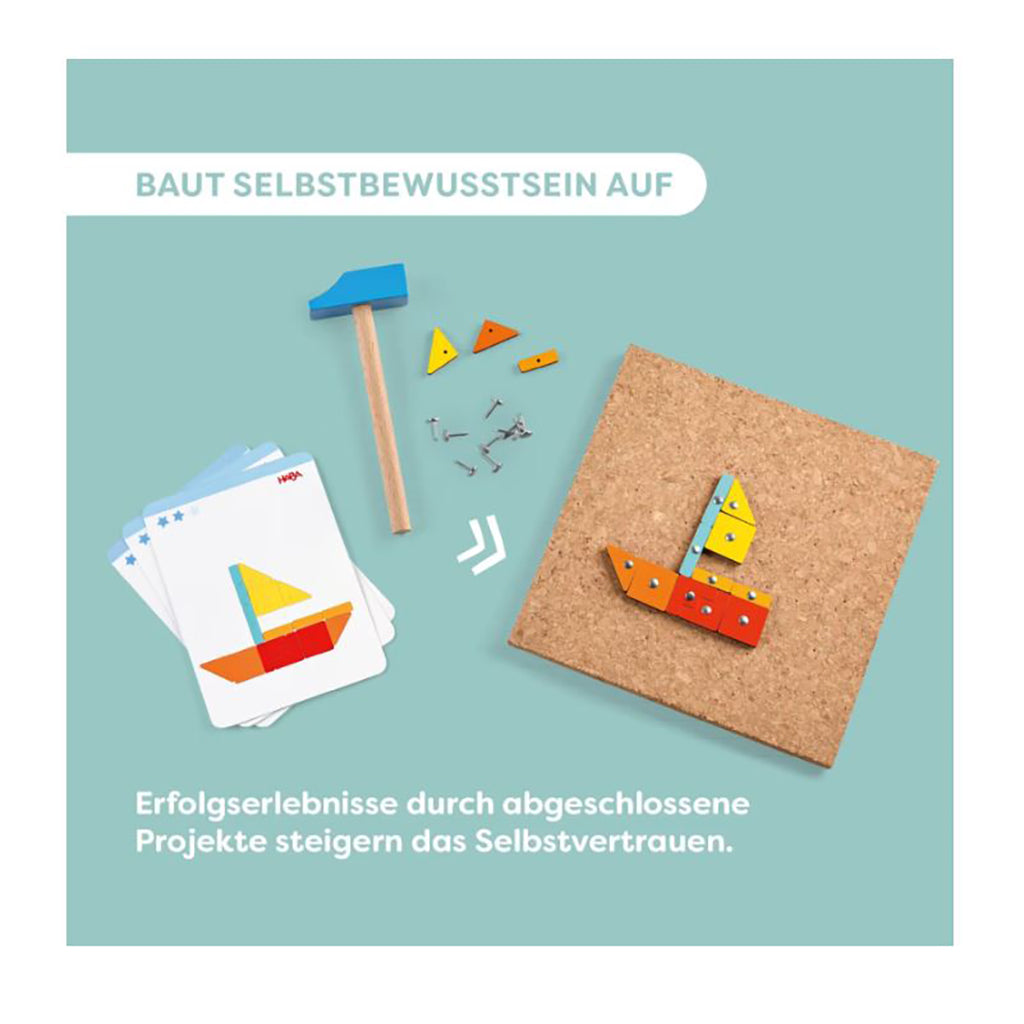Haba Hammerbräde med spik, Geometriska former
