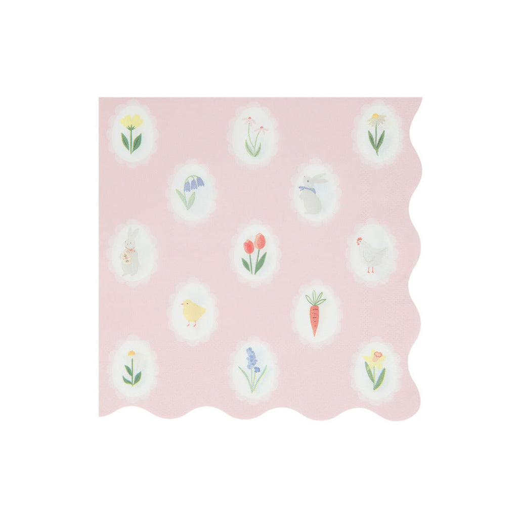 Meri Meri servetter, påsk, Strl. L - Easter cameo