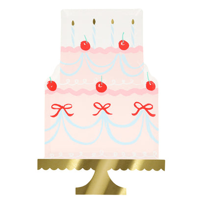 Meri Meri papptallrikar, Fancy cake - 8 st.