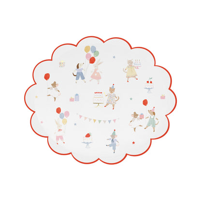 Meri Meri papptallrikar, Str. S, Djurvänner – 8 st