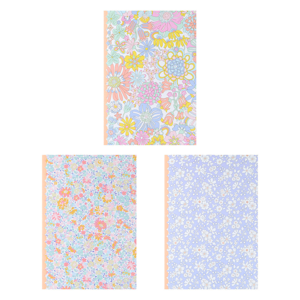 Meri Meri x Liberty anteckningsböcker, 3 st