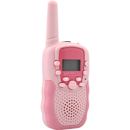 Lalarma walkie talkie för barn, rosa