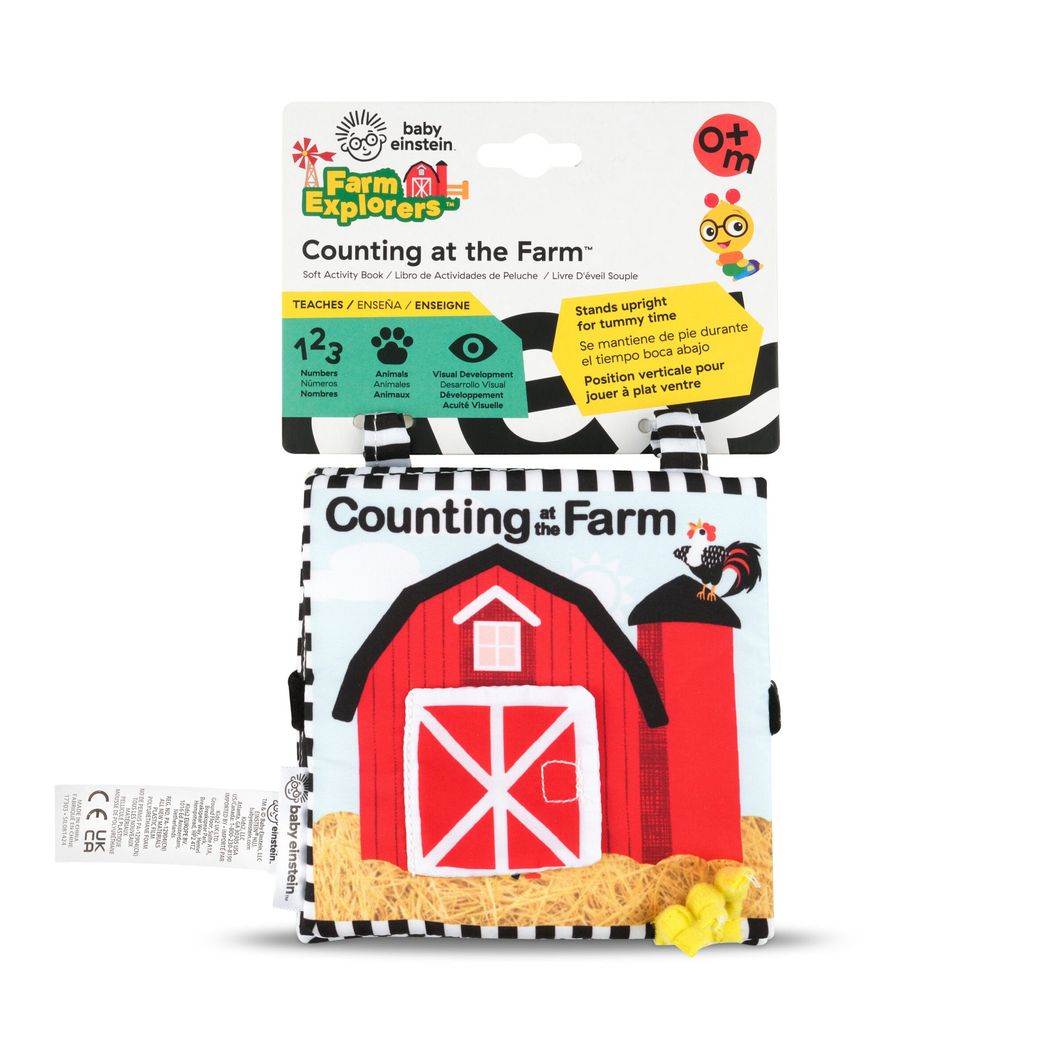 BABY Einstein Counting at the Farm™ mjuk aktivitets tygbok