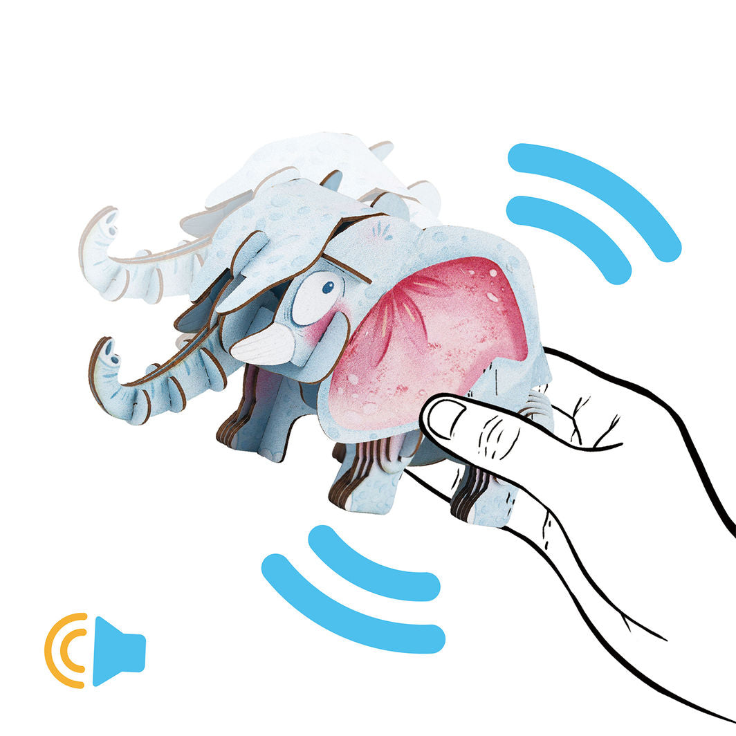 mierEdu - 3D-pussel med ljud - Elefant