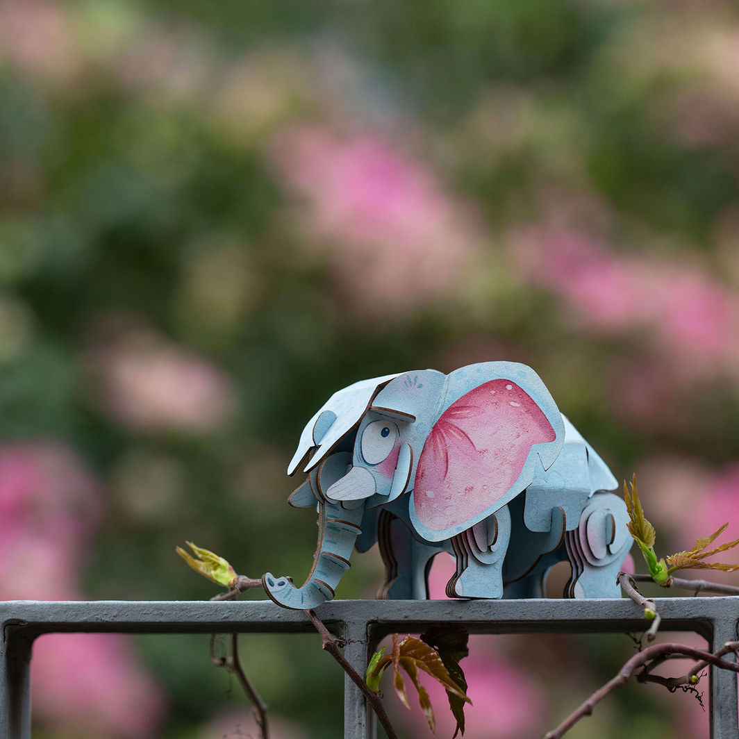 mierEdu - 3D-pussel med ljud - Elefant