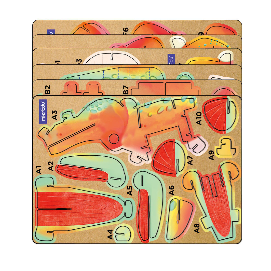 mierEdu - 3D-pussel med ljud - Tyrannosaurus Rex