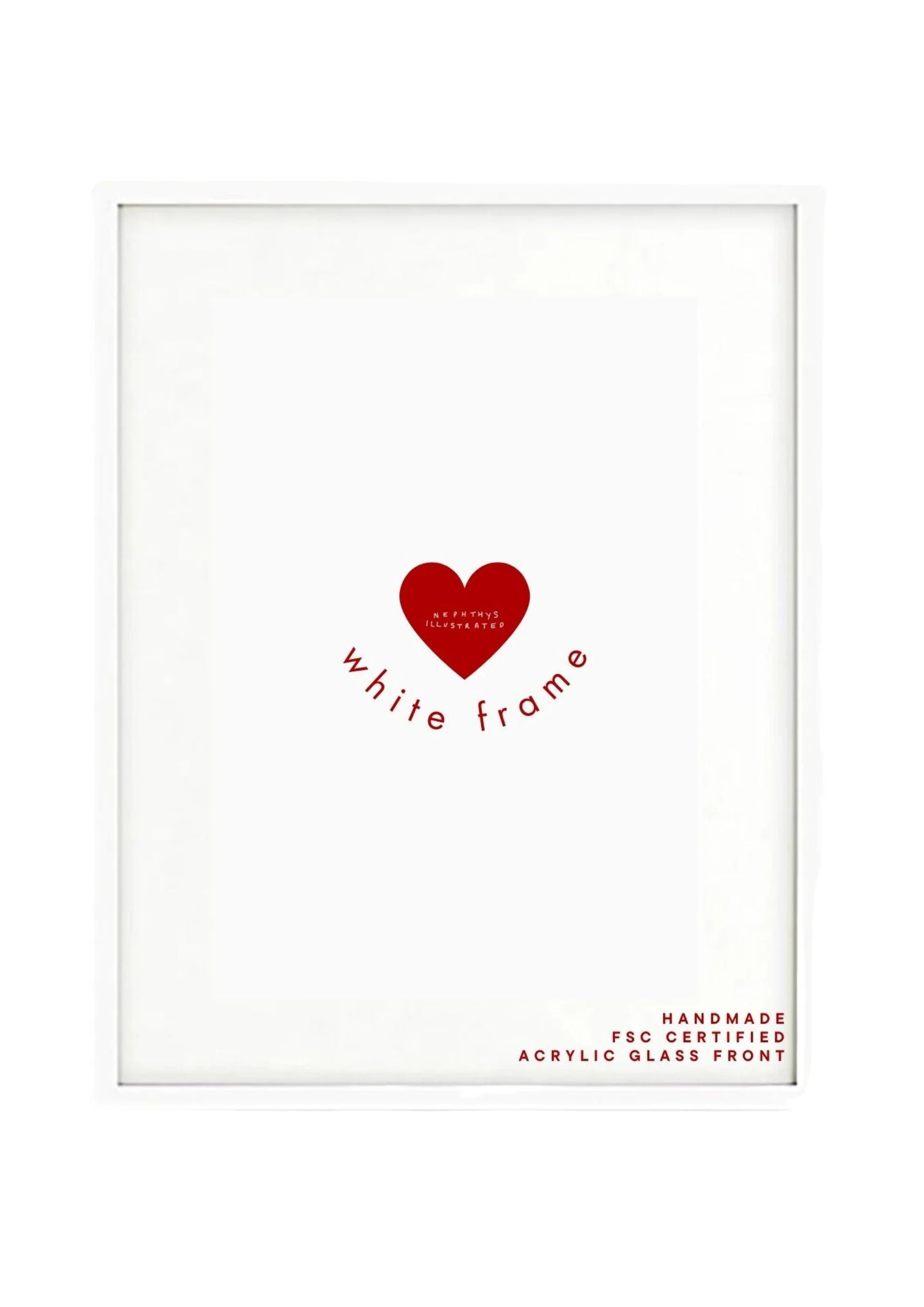 Nephthys Illustrated ram, Vitt trä - A4