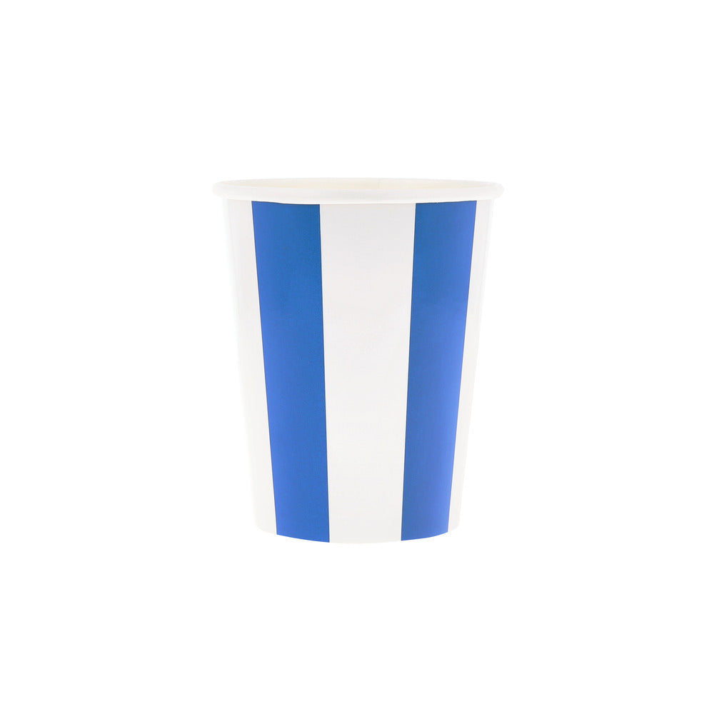 Meri Meri pappmuggar, Beach Striped - 8 st.