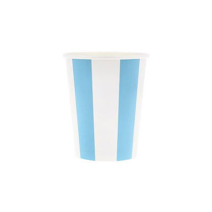 Meri Meri pappmuggar, Beach Striped - 8 st.