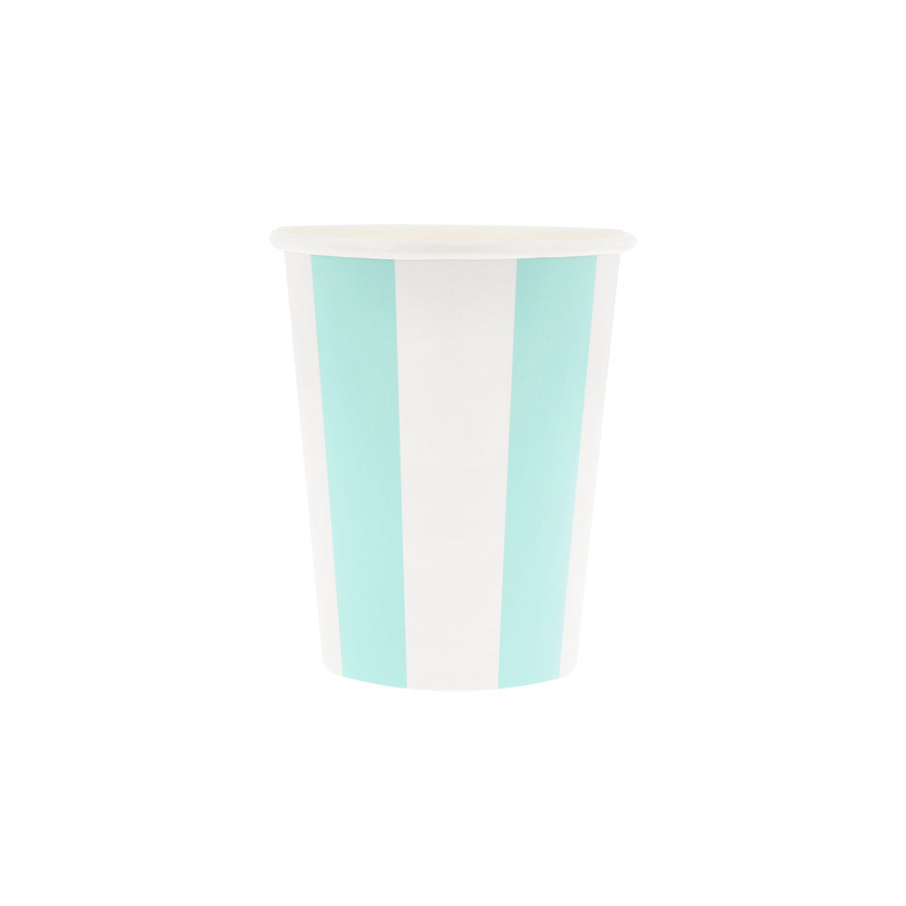 Meri Meri pappmuggar, Beach Striped - 8 st.