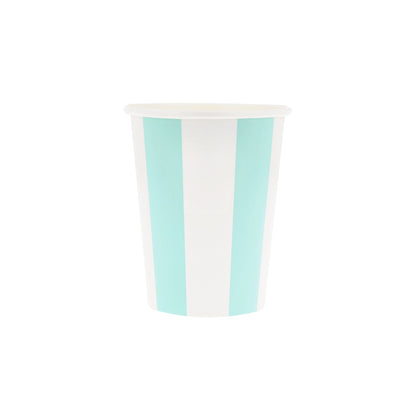 Meri Meri pappmuggar, Beach Striped - 8 st.
