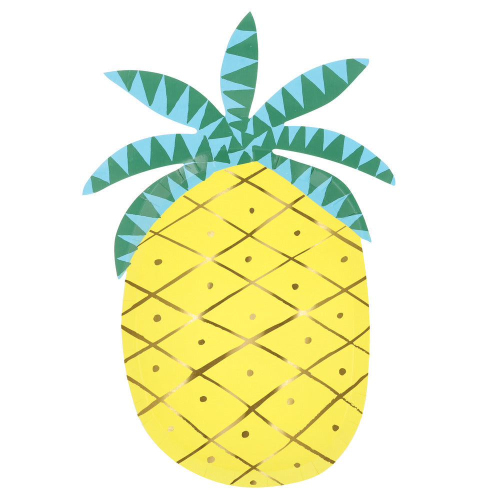 Meri Meri papptallrikar – Pineapple – 8 st.