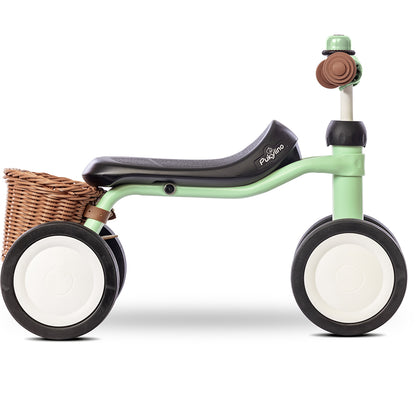 Puky Pukylino Bundle, Min första cykel, balanscykel med ringklocka och cykelkorg - från 1 år - Pastel green