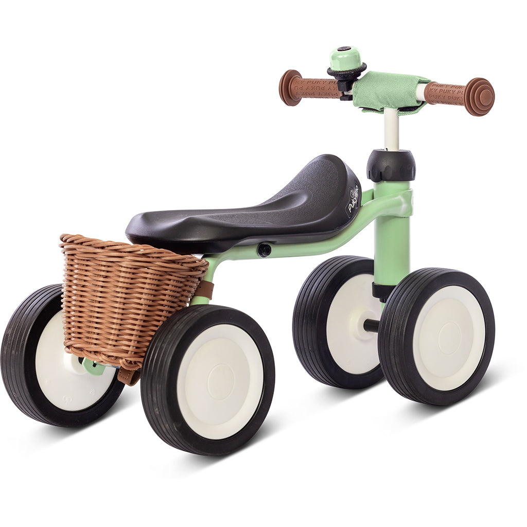 Puky Pukylino Bundle, Min första cykel, balanscykel med ringklocka och cykelkorg - från 1 år - Pastel green