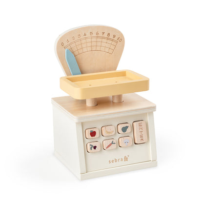 Sebra Købmandsvægt i træ