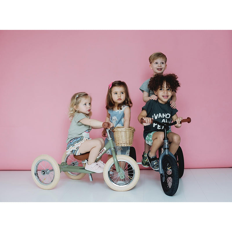 Trybike trehjulig springcykel, vintage cream med retro look