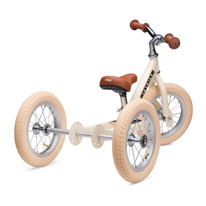 Trybike trehjulig springcykel, vintage cream med retro look