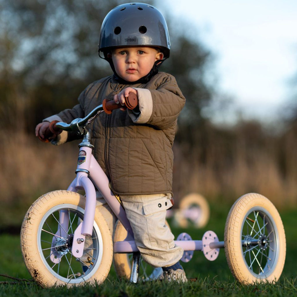 Trybike trehjulet løbecykel, vintage purple med retro look