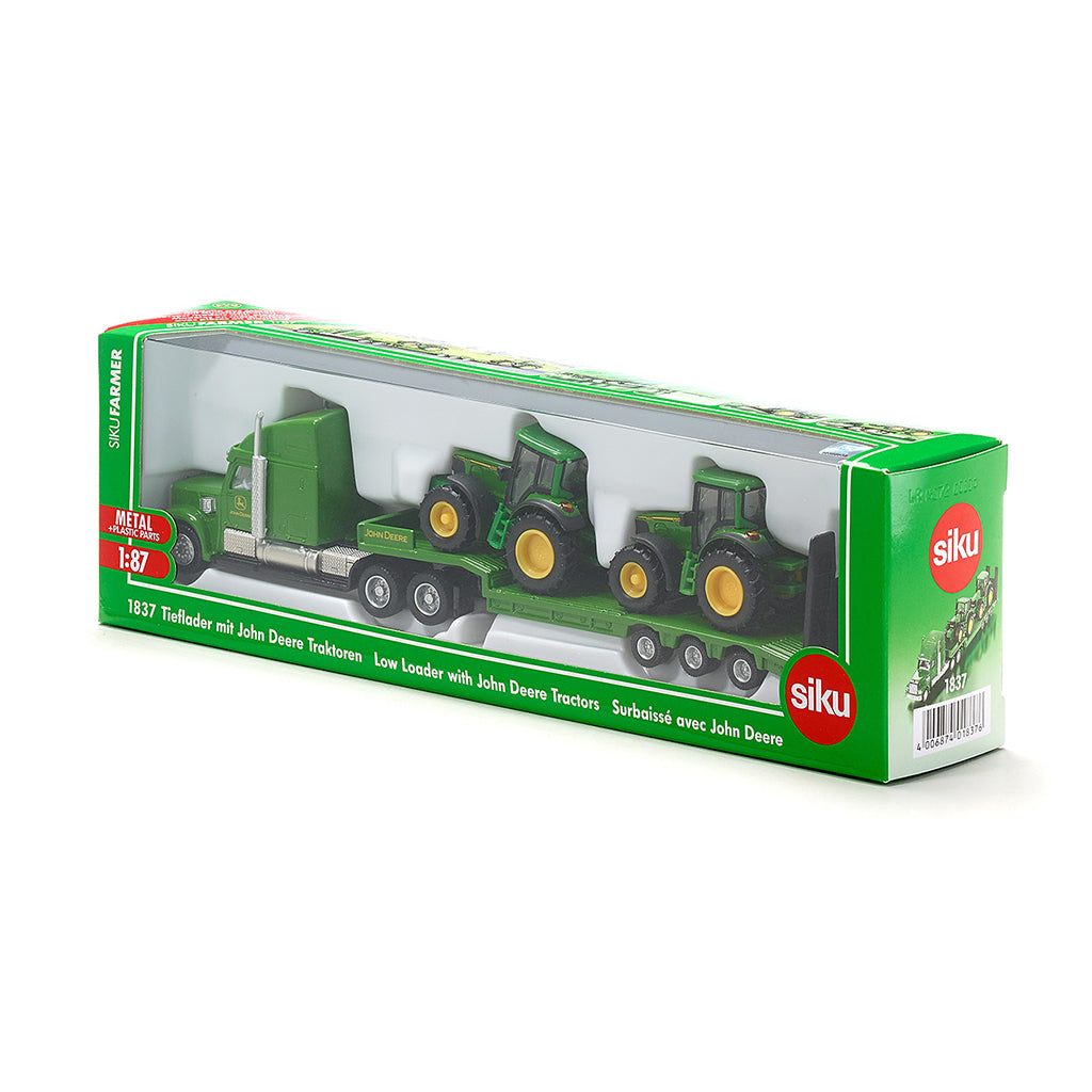 Siku Låglastare med John Deere-traktorer 1:87