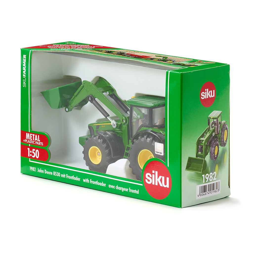 Siku John Deere traktor med frontlastare, 1:50