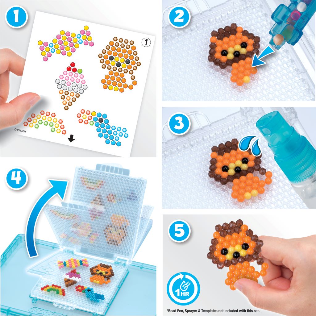 Aquabeads påfyllningsset med fasta pärlor