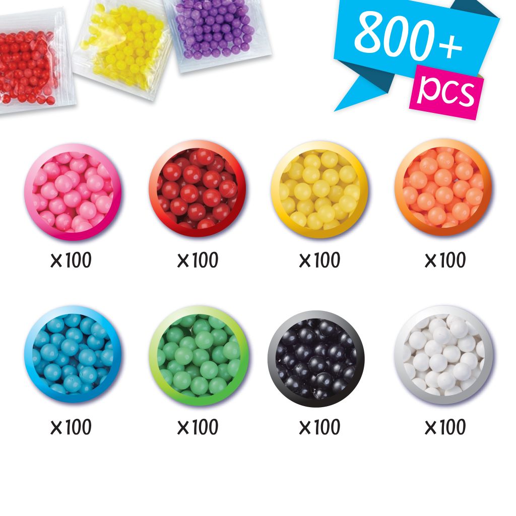 Aquabeads påfyllningsset med fasta pärlor