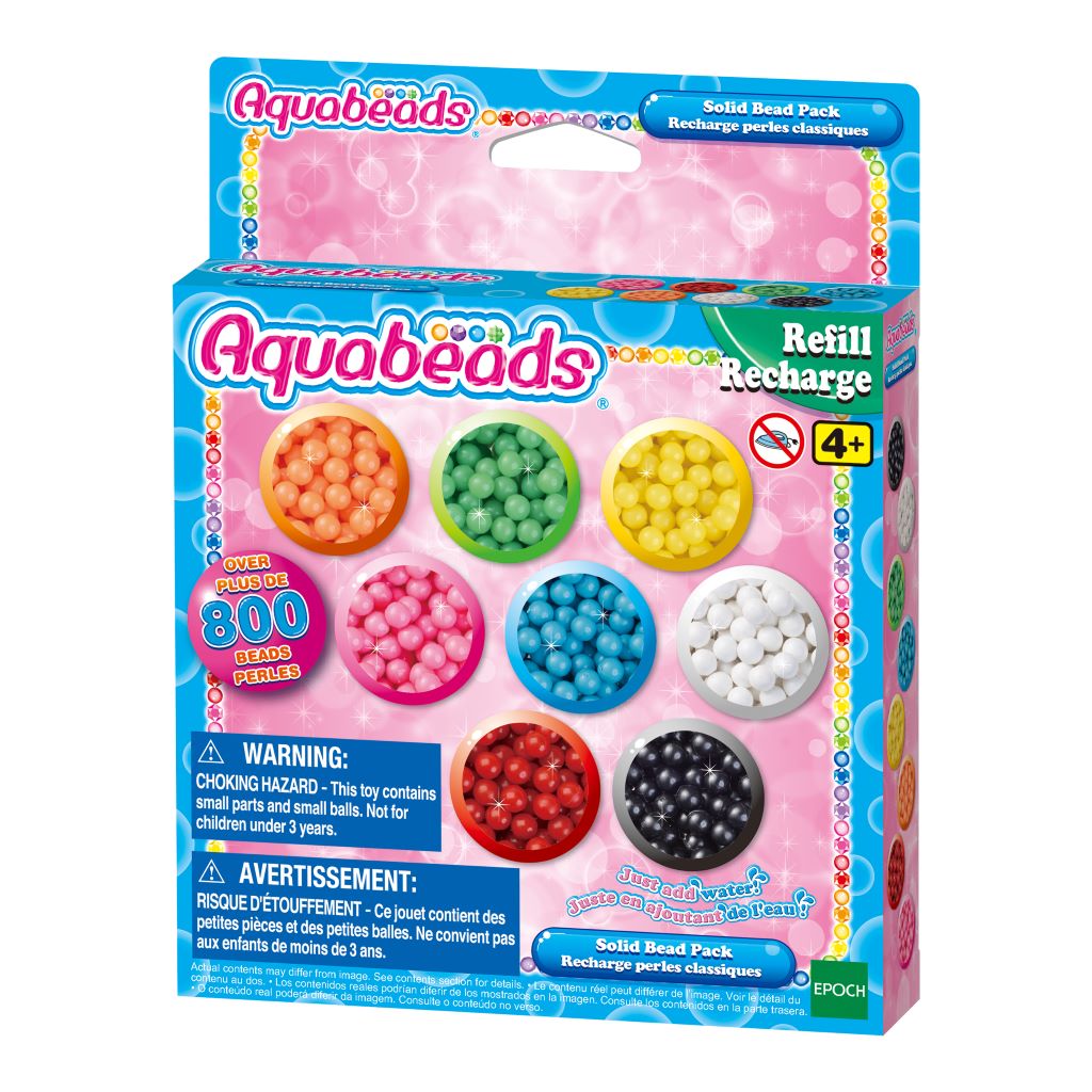 Aquabeads påfyllningsset med fasta pärlor