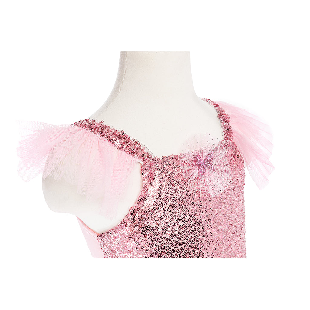 Great Pretenders utklädningskläder, Pink Twirl-klänning  - Str. 4–6 år
