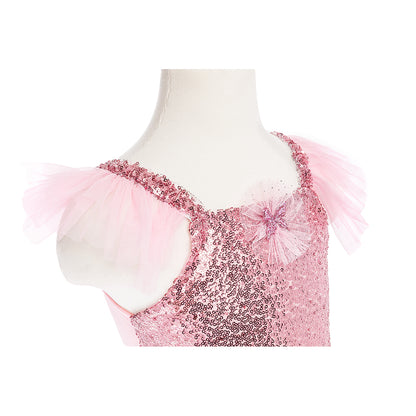 Great Pretenders utklädningskläder, Pink Twirl-klänning  - Str. 4–6 år