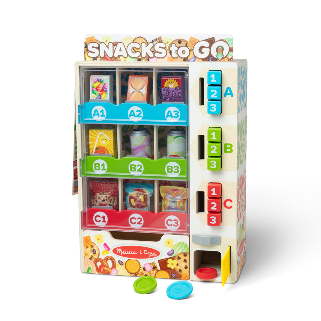 Melissa &amp; Doug Leksaksmat, Snackautomat - 16 delar