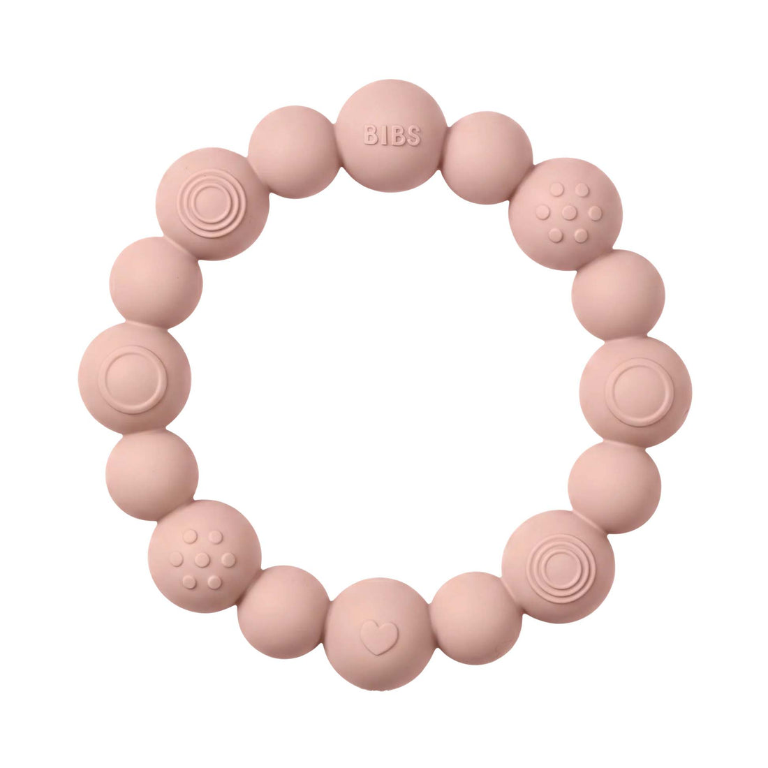 Bibs bitring i silikon, Beaded – Blush