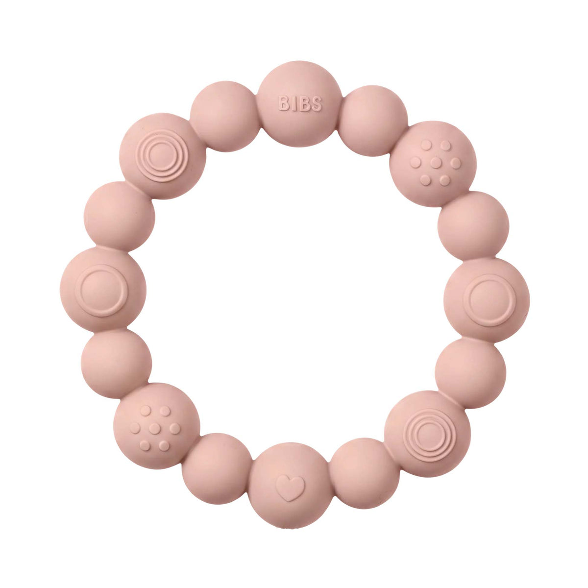 Bibs bitring i silikon, Beaded – Blush