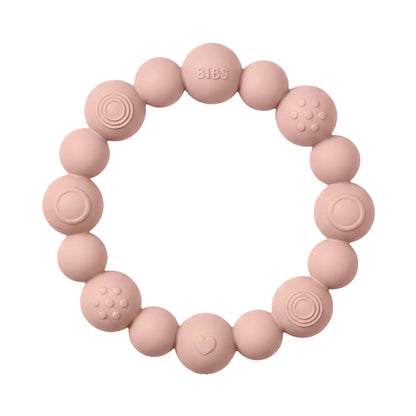 Bibs bitring i silikon, Beaded – Blush