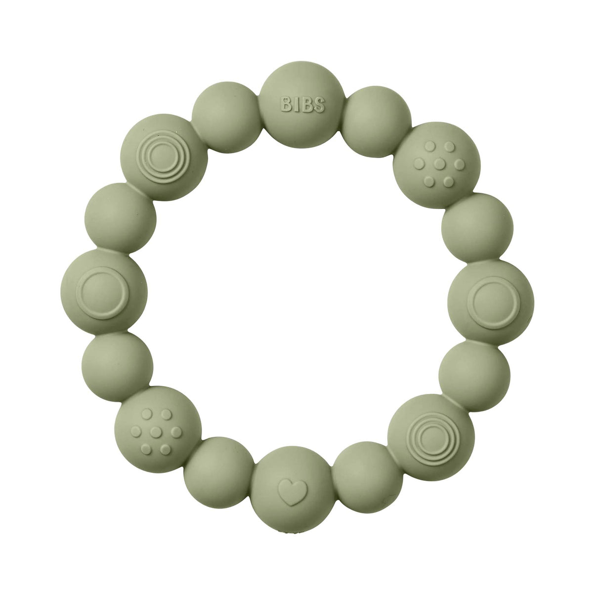 Bibs bitring i silikon, Beaded – Sage