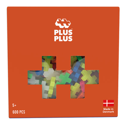 Plus-Plus Neonfärgmix, 600 bitar