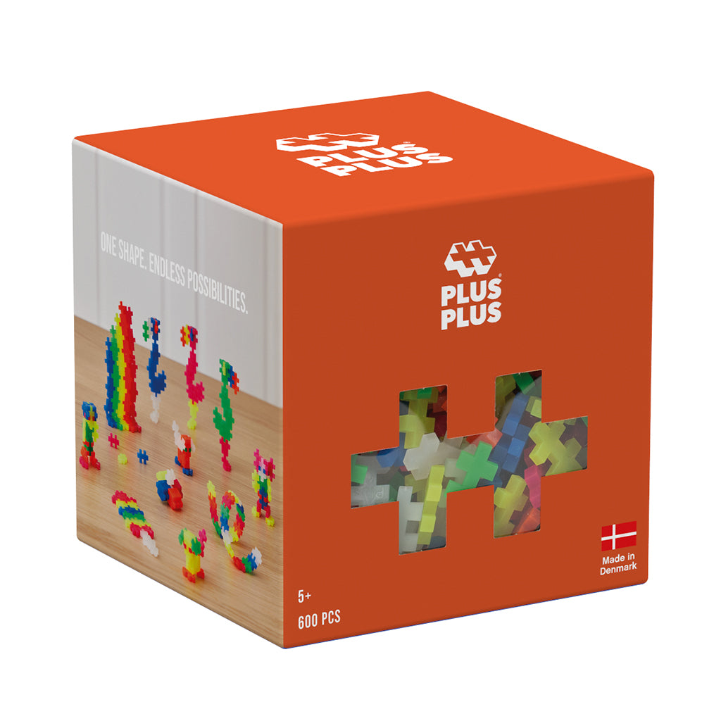 Plus-Plus Neonfärgmix, 600 bitar