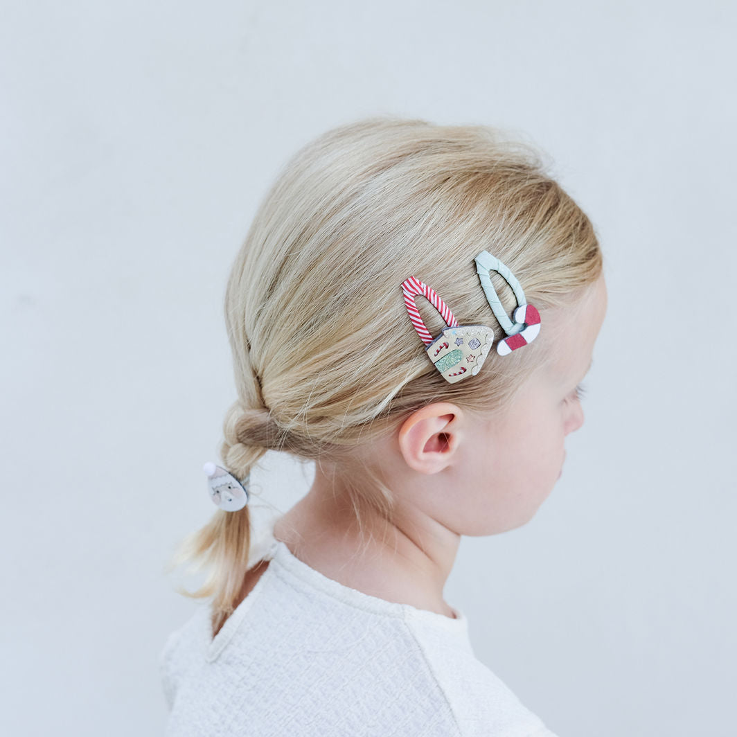 Mimi &amp; Lula hårdekorationer, 4 hårspännen – Pepparkakschristmas