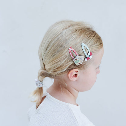 Mimi &amp; Lula hårdekorationer, 4 hårspännen – Pepparkakschristmas