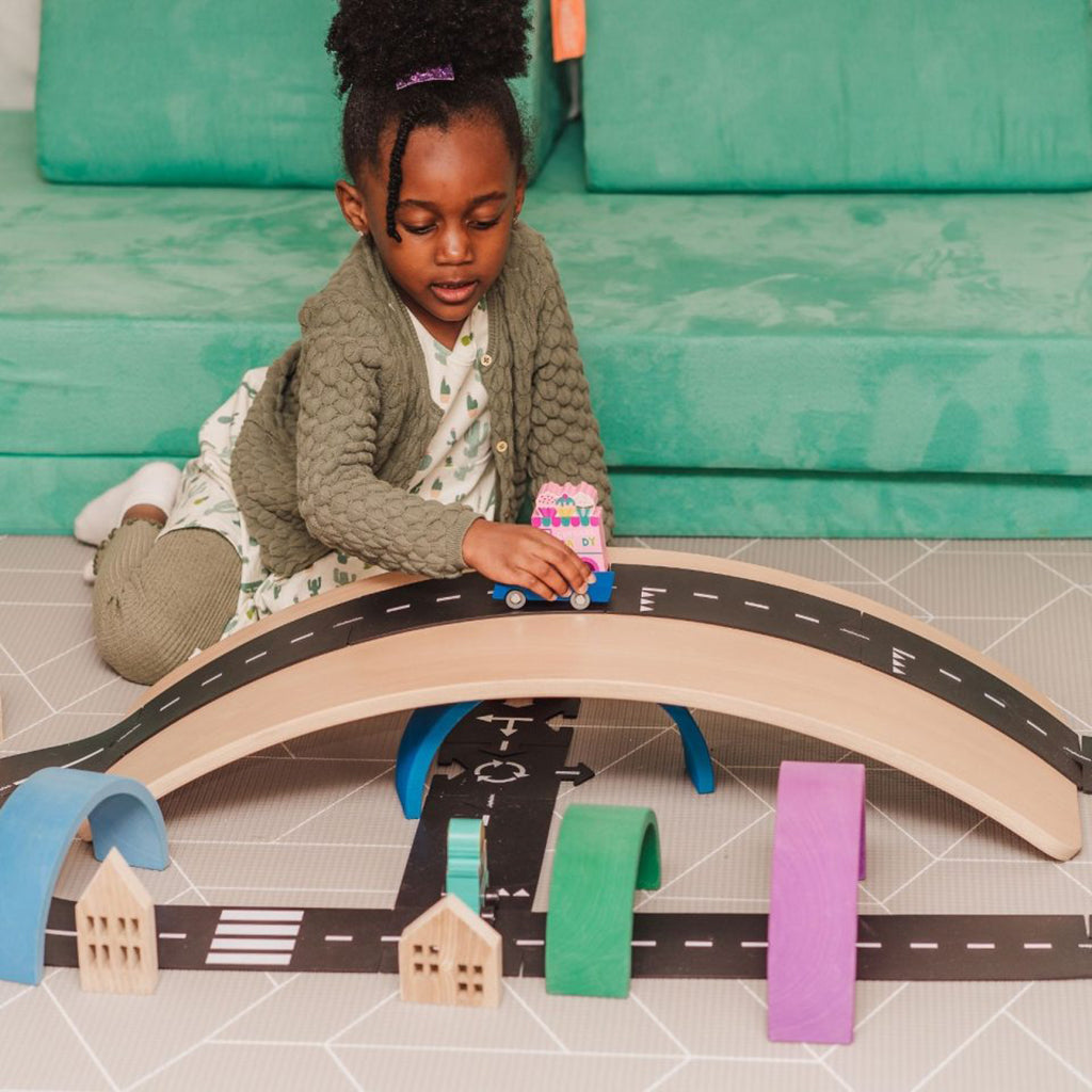 Waytoplay bilbana i gummi, 24 delar - Highway