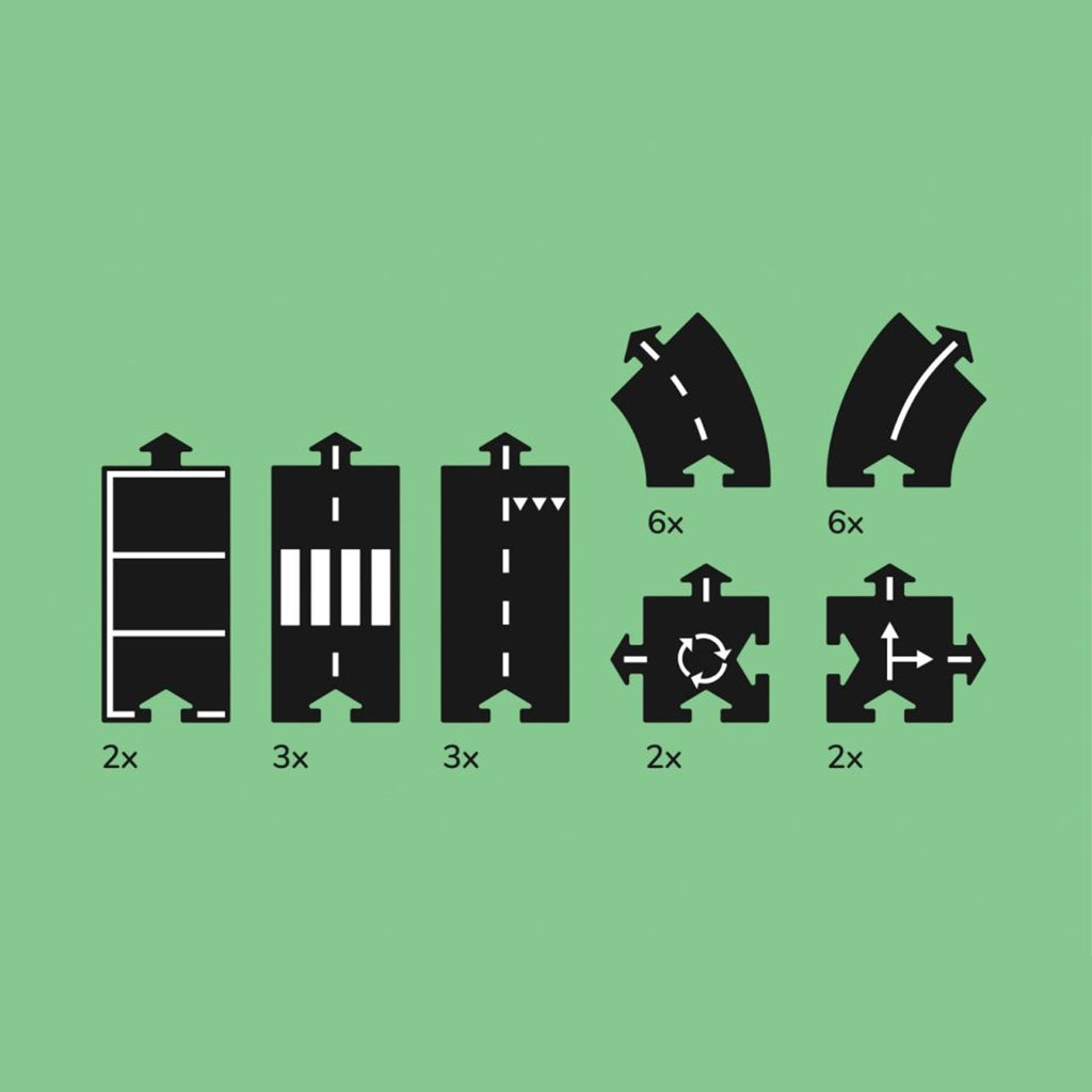 Waytoplay bilbana i gummi, 24 delar - Highway