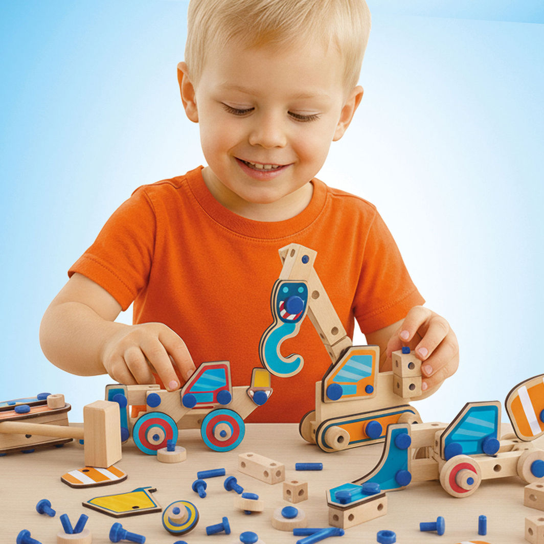 SES Creative Brix Junior, byggleksak - Arbetsfordon